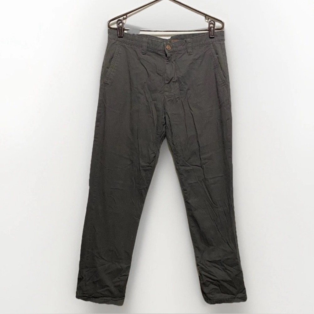 WEATHERPROOF VINTAGE MEN'S FLANNEL LINED CHINO PANTS GREY 33x32